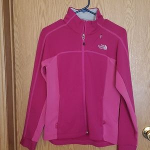 Puple/ light purple north face zipup